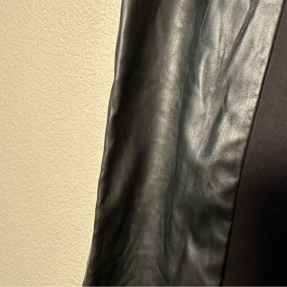 Tory Burch‎ Mabely Pants Faux Leather Side Sz Medium